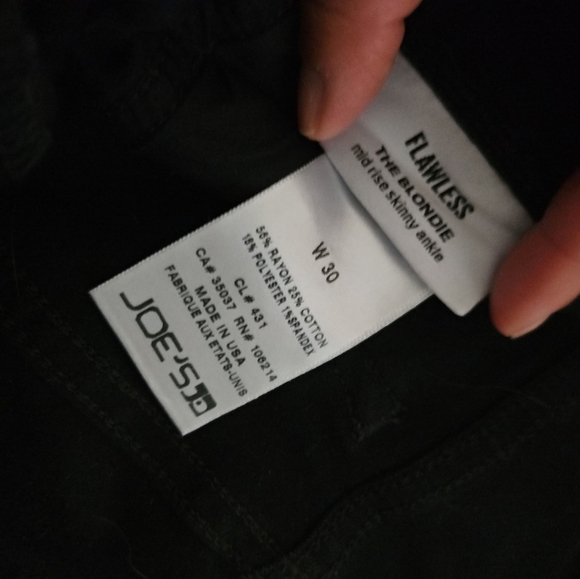Joes Jeans Womens Black Flawless The Blondie Mid Rise Skinny Ankle Jean 30 - Picture 8 of 12